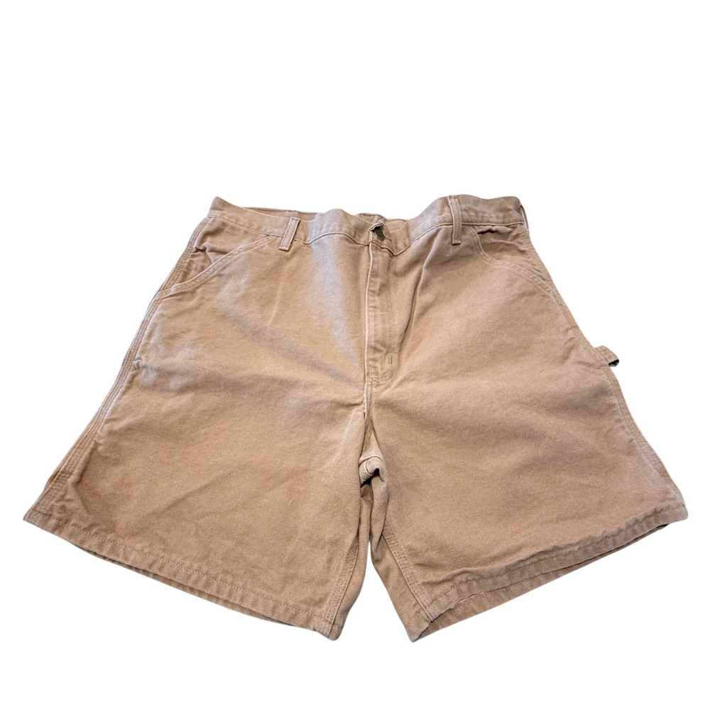 Vintage Carhartt Brown Duck Canvas Carpenter Shorts USA Made WU1906 Mens 38